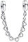 Wedanor Charme Love Heart Safety Chain Charms-Anhänger 925 Sterling Silber Charm Bead Pendant für Europäische Armbänder und Halsketten