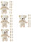 Alasum 60 STK Mini-bär Bär Ornament Spielzeug Kleine Bären Bärenanhänger Spielzeug Tragbarer Bärenanhänger Spielzeug Tragen Ausgestopfter Kleiner Bär Bärenpuppe Mini Pp Baumwolle Beige