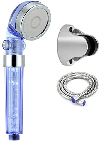 QTANZIQI Duschkopf-Set, wassersparendes Anionen-SPA-Filter-Duschset mit Schlauchhalter, Verstellbarer Duschkopf