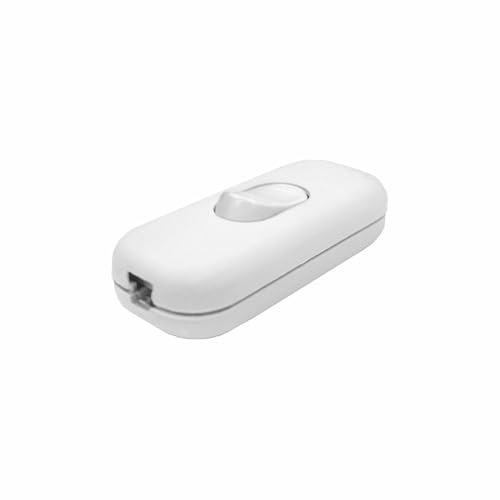 Interruptor unipolar 4A, color blanco, ideal para controlar la luz en instalaciones eléctricas residenciales y comerciales.