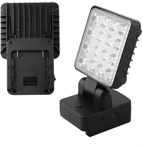 Linterna LED inalámbrica para baterías Bosch de 18 V BAT622 y BAT609, cabezal de lámpara ajustable con múltiples ajustes de brillo