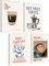 mojoliving Poster Kaffee Bilder Kaffee Bild Wandbilder Küche Kaffee Bilder für die Küche Deko (Coffee Club, 4x A4 | ohne Rahmen)