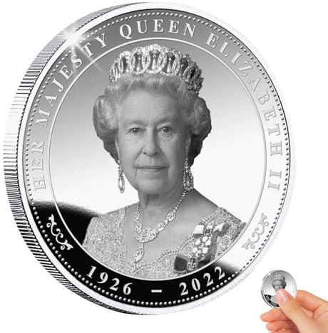 Moneta commemorativa della Regina Elisabetta II,Monete d'Argento da Collezione Queen Elizabeth II Medaglione - Regina Souvenir Coin Collection Sua Maestà Regina Moneta fior di conio per collezionista