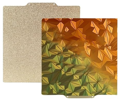 BORDSTRACT doppelseitige Bauplatte, PEI-Sprühtextur + PEO-Chamäleon-Federstahl-Flexible Platte 300 x 300 mm ohne weiche Magnetbasis für die meisten Modelle von 3D-Druckerplattformen