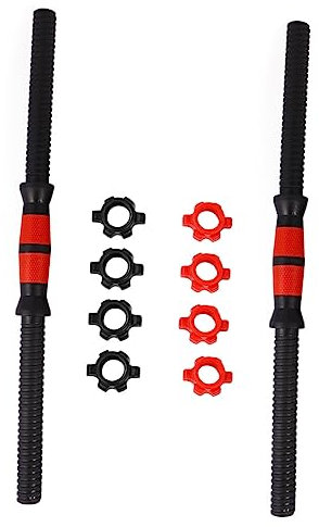 Sosoport Mancuernas Barra De Especial Barras Rojas Tuercas Rojas y Negras Mancuernas