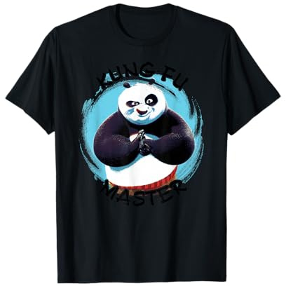 Kung Fu Panda Po Kung Fu Master Paint Smear Ritratto Maglietta