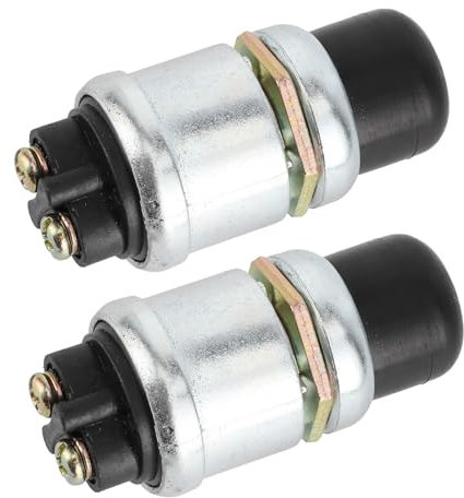 Zenithaur 12V -Druckknopfschalter, 50A Weatherof Horn Motor Start Starter für Autoboot, 2pcs