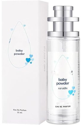 Ebyveen Baby Powder Perfume, Baby-Soft Perfume Spray, an Eau De Parfum, Long-lasting Moisture & Fragrance, Floral & Creamy Aroma for Women & Men,35ml (Powder Classic)