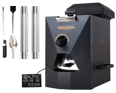 Vpeksopu Torréfacteur Café Électrique 500g Maison, Automatique Intelligent, 9 Profils de Torréfaction, Mode Manuel, Système Chaff, Refroidissement
