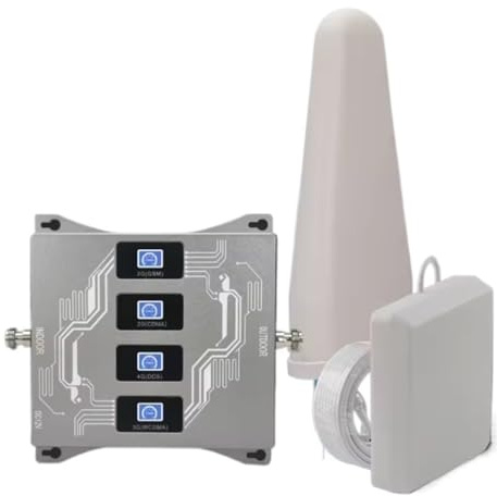 4 Bands Amplifier 2g 3g 4g CDMA UMTS LTE 700 850 900 1800 2100 Signal Booster Mobile Reception Repeater Kit Easy Wide Compatibility(700 900 1800 2100)