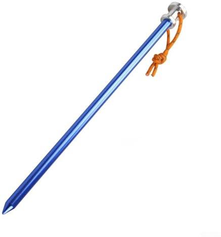 Oniissy Heavy Duty Aluminum Tent Stakes 23cm with Rope Pegs for Sand Mud and Grass, 8-Piece Set for Camping Hiking Outdoor Activities(Blue)