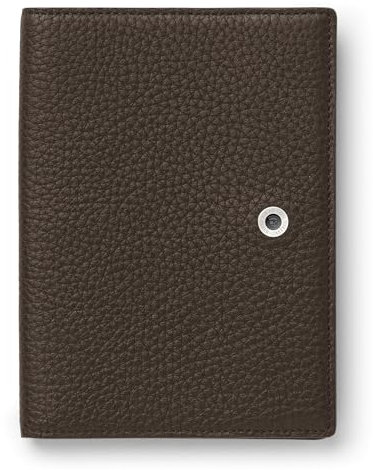 Graf von FABER-CASTELL 118707 - Reisepasshülle Cashmere, Dunkelbraun, mit Steckfach für Reisepass und Kartenfächer