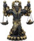 Ebros Große Antike Ägyptische Gott des Afterlife Anubis Waage der Gerechtigkeit Statue 29,8 cm hoch