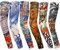 Tattoo Ärmel, Vordas 6 Stück Tatoo Armstrümpfe Arm Tattoo Strumpf Tattoo Armstrumpf Armstrümpfe Tattoo Strumpf Arm Männer für Karneval Fasching Party - Style B