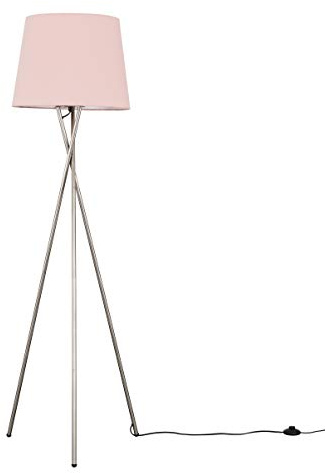 MiniSun | Modern Brushed Chrome Floor Lamp with a Pink Tapered Shade | Floor Lamps & Torchieres, Home Décor & Improvement Essential