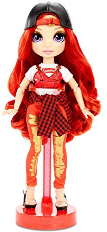Rainbow High, Ruby Anderson, Bambola da collezionare, Colore Rosso Vestita con completini eleganti, accessori e supporto per bambole, Serie 1, Regalo ottimo a partire dai 6 anni