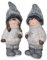 Bambelaa! 2er Set Dekofigur Weihnachten Winterkinder Deko Figuren Groß Weihnachtsdeko Innen Außen Weihnachten Dekoration Fenster Junge Mädchen Stehend Winterliche Tischdeko 2 Stück Keramik 27 cm Hoch
