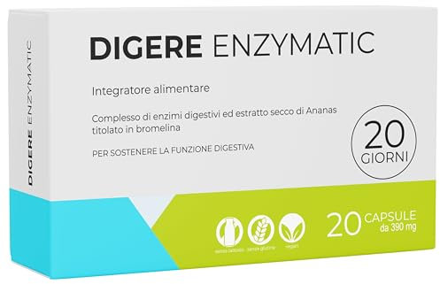 Enzymes Digestives Actives + Bromélaïne, Constipation, Anti Ballonnements et Ventre Gonflé, Transit Intestinal, Confort Digestif, Intolérance au Lactose, Lactase - J.Armor Pharma 20 gélules