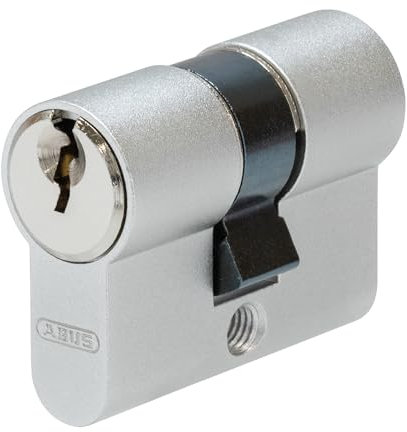 ABUS Cylindre court TI11 ST 21/21 - Cylindre de porte pour portes en verre, portes métalliques et portes d'entrée fines - Fermeture différente, cylindre de serrure avec 3 clés