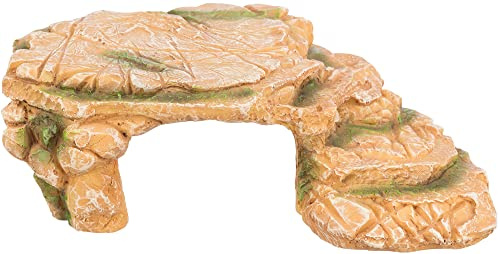 TRIXIE 'Aquarium/Terrarium Dekoration Felsplateau mit Höhle, Polyesterharz, 25 × 8 × 18 cm - 76325
