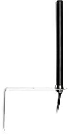 Alda PQ 5G, 4G, LTE, 3G, 2G, 5G NR Router Antenne, witterungsbeständig, IP67, SMA-M Stecker, Wandmontage, 3,9 dBi Gewinn bei 5G NR, schwarz, Bauform: Stab, Ultrabreitband, Kabellänge:5m