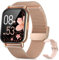 AIMIUVEI Smartwatch Damen 1.69 Zoll HD, Fitness Armbanduhr IP68 mit SpO2 Pulsmesser Schlafmonitor, Weibliches Zyklus Management, 24 Sportmodi Schrittzähler Stoppuhr Kalorien für Android iOS Roségold