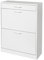 LOLAhome - Zapatero Estrecho para recibidor o Pasillo con 1 cajón y 2 Puertas para 8 Pares de Zapatos de Tablero Laminado Blanco de 60x24x80 cm