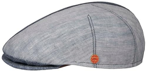 Mayser Jasper Twotone Flatcap Fischgrat Made in EU Herren Frühling Sommer