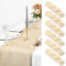 6Pack Beige Käsetuch Tischläufer, rustikale Gaze Tischläufer, 90x 300cm Käsetuch Gaze Tischläufer, Käsetuch, Boho Tischläufer für Hochzeit, Geburtstag, Party (Beige)