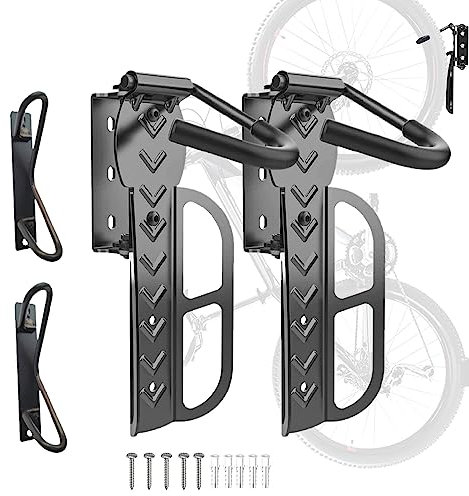 Fahrrad Wandhalterung 2 Stück Fahrrad Wandhalterung Schwenkbar - TAZZOR Fahrradhalterung Wand 100% Stahl Fahrrad Wandhalterung Vertikal fahrrad aufhängung für die wand