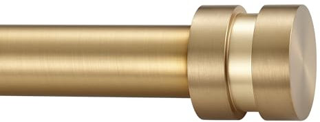 40,6–304,8 cm lange Gardinenstangen, verstellbar, warm, goldfarben, 2,5 cm Durchmesser, robuste Stange mit Aluminium-Endstücken für Fenster, Türen, Vorhänge