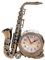 YARNOW Kreativer Wecker in Saxophonform Alter Wecker Stille Uhr Klassische Uhr Retro-wecker Desktop-Uhr Kreativ Haushaltsuhr Kleine Saxophonfigur Tischuhr Plastik Batterie Student