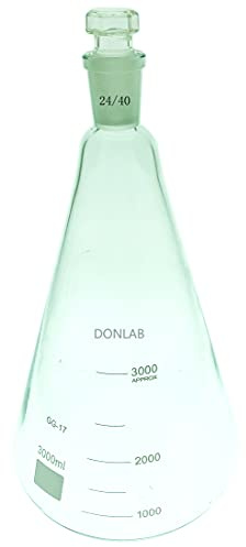 DONLAB CSD2004 2000ml Erlenmeyer Flask with 24/40 Ground Stopper Conical Flask