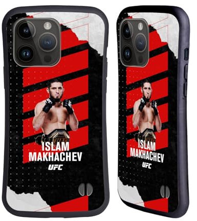 Head Case Designs Offizielle UFC Kampfkarte Islam Makhachev Hybride Handyhülle Hülle Huelle kompatibel mit Apple iPhone 15 Pro Max