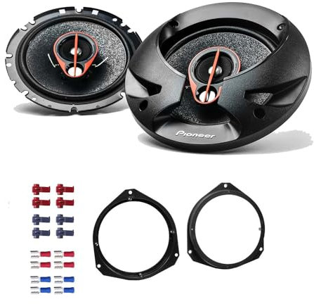 Pioneer TS-R1750S Lautsprecher mit Einbauset passend für FIAT Panda (169) ab 2012 Türen vorne 500 Watt 165mm 3 Wege Koax