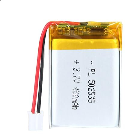 Uxney Batterie lithium-ion 3,7 V 450 mAh 502535 450 mAh avec connecteur 2 PH, grille de 2,0 mm