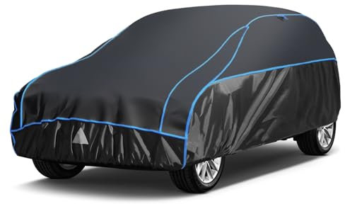 Holthly Bâche Voiture Anti-grêle Étanche, Housse de Protection Voiture Extérieur Contre Pluie Soleil Poussière, Bâche Contre la Grêle pour SUV 4x4 460 à 485 cm. YL