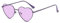 WDZAYXC Polarisierte Herz geformte Sonnenbrille für Damen Vintage Metallrahmen Nette Gläser für Party und Festival (Lila)
