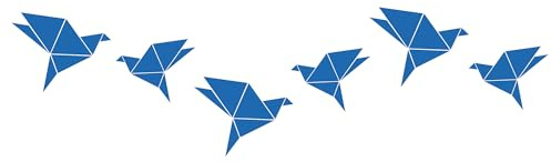 Wandtattoo VÖGEL ORIGAMI Wandsticker Vogel Bordüre Dekoration Illustration Tiere Wandaufkleber Bordüren Bilder diy Wand