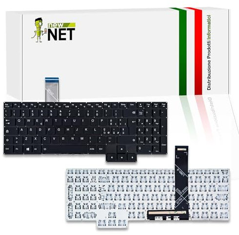 new net - Tastiera Compatibile con Lenovo IdeaPad Gaming 3-15ACH6 (Type 82K2, 82MJ), 3-15ARH05 (Type 82EY) [Senza Frame - Colore Tasti Nero - Retroilluminata - Italiana]