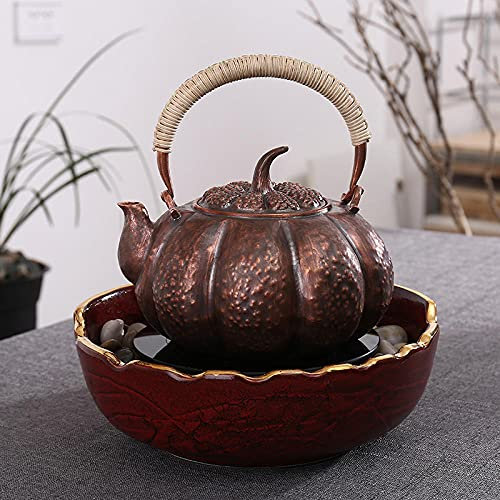 1.4L Copper Bottle, Vintage Copper Pot, Pure Copper Kettle, Coffee Teapot-Set