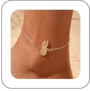 Inilbran Boho Ananas Knöchelarmband Vintage Ananas Fußkette Gold Frucht Ananas Armband Leichtgewicht Ananas Kette Fußkettchen Armband Schmuck Für Frauen Und Mädchen
