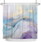 ASDCXZ Rideau de douche marbré - 180 x 180 cm - Moderne - Art abstrait - Bleu, violet, doré - Multicolore - Aspect marbre - Texture - Lavable - Rideau de douche en polyester - Textile imperméable -