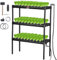 VEVOR Hydrokultur-Anbausystem, 108 Standorte, 3 Schichten, dunkelgraue PVC-Rohre, Hydrokultur-Anbauset mit Wasserpumpe, Timer, Körben und Schwämmen für Obst, Gemüse, Kräuter