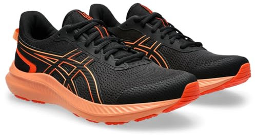 ASICS Homme JOLT 5 Sneaker, Noir/Orange Nova, 46 EU