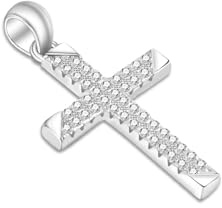 SILBERTALE Charms 925 Sterling Silber Kreuz Anhänger Passen Ketten Armband Anhänger Schmuck Geschenk für Kommunion Konfirmation Taufe