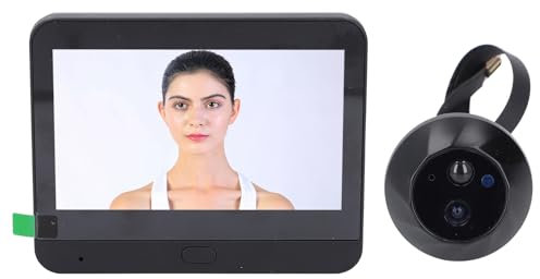 Video Türklingel, Intelligenter Digitaler Türspion mit Kamera, WiFi 1080P HD Nachtsicht, 2 Wege Gegensprechanlage, 120° Weitwinkel, 4,3 Zoll Farbbildschirm, PIR