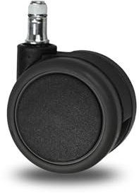 Sedus Stoll Stuhlrollen Ersatzrollen für Bürostuhl Schreibtischstuhl Rollen, Doppellaufrollen für Drehstuhl Zubehör - deutscher Markenhersteller, (Hartbodenrollen einzeln, schwarz)