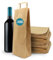 100 Sacs Bouteille Vin Kraft Avec Poignée – Sac À Vin Cadeau Noël Fêtes, Pochette Vin, Emballage Bouteille Vin Champagne, Sac Papier Pour Magasins de Vin et Cadeaux De Vin