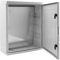 BOXEXPERT Kunststoff-Gehäuse mit Regendach, ABS Kunststoff, IP65, Industriegehäuse, Leergehäuse mit Wetterschutzdach, 600x500x220mm, grau, Gehäuse der Serie Fleet Roof